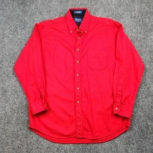 Pendleton Fireside Shirt Mens Large Red Wool Flannel Button Front Long Sleeve